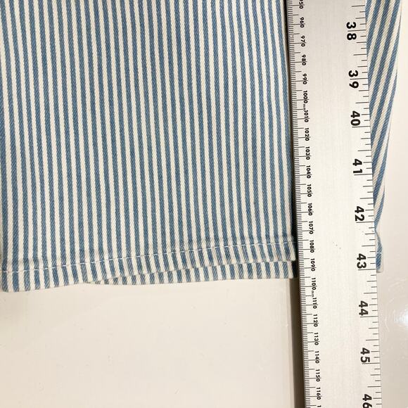 New OLD NAVY Extra High-Waisted Button-Fly Sky-Hi Straight Striped Jeans 26 - Picture 12 of 15